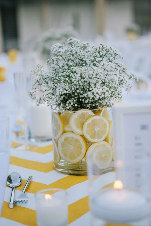 lemon floral arrangement diy