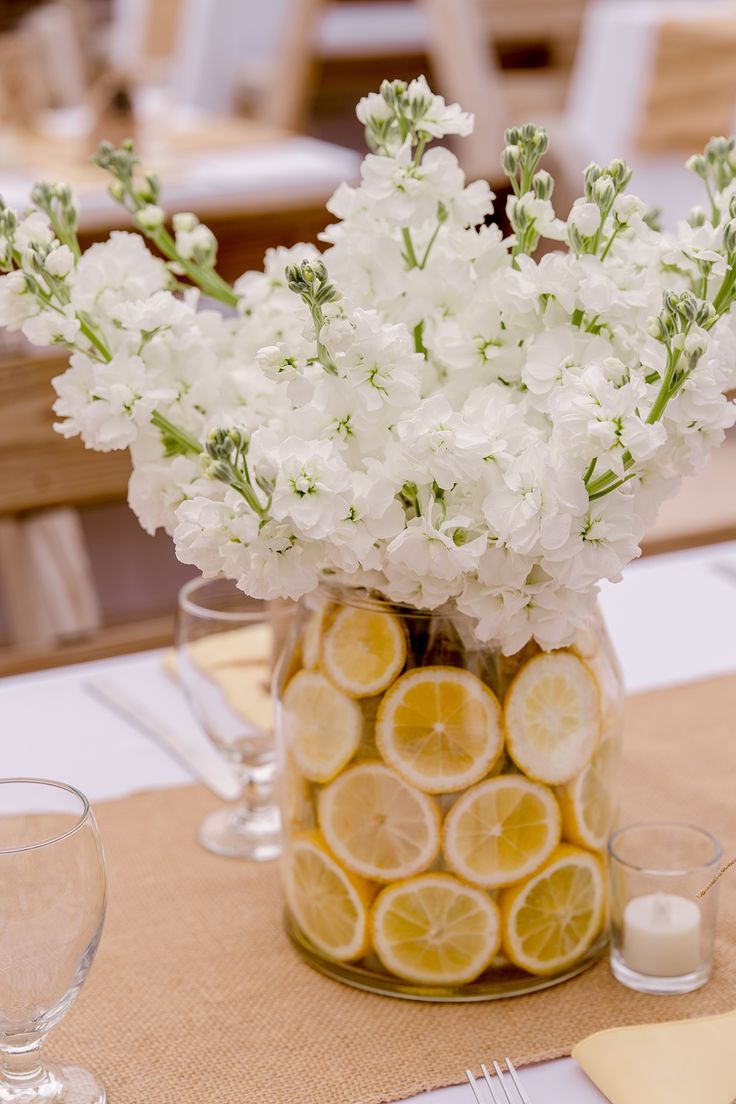 lemon floral arrangement simple