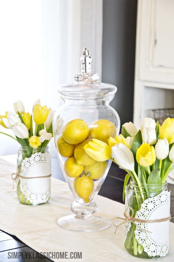 lemon flower centerpiece